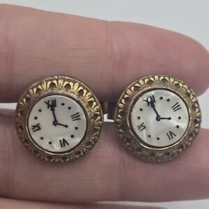 Arthur Pepper Art Watch Motther Of Pearl Cufflinks Toggle Bullet Steampunk 1950s